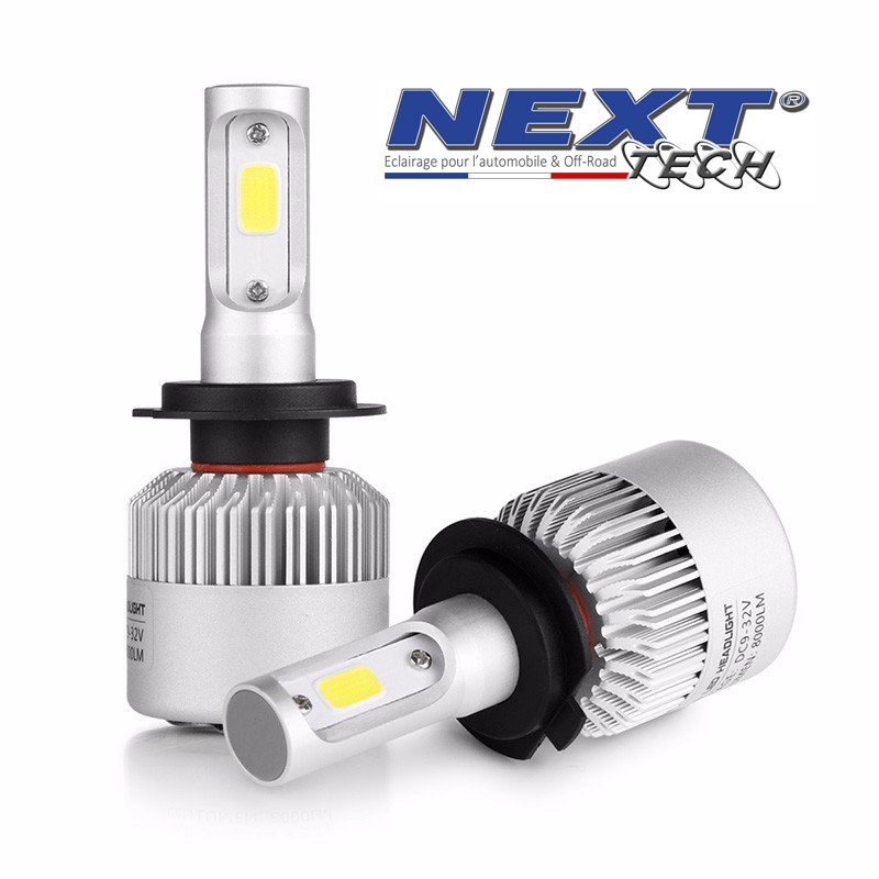 Kit ampoules LED H3 ventilés 75W blanc Next-Tech