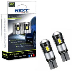 Ampoule led T10 W5W 5 SMD Canbus anti erreur ODB 12V Blanc, rouge, orange,  vert, bleu.