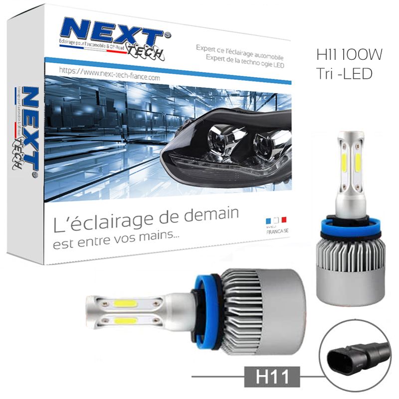 Kit LED H11 Haute puissance 100W pour feux de route
