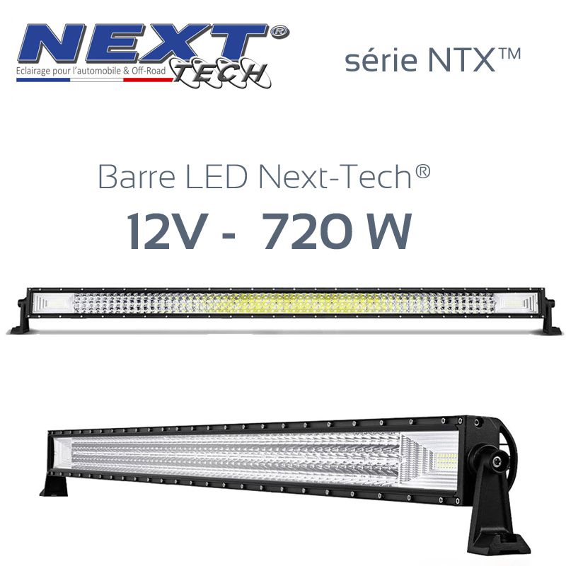 Barre LED pour 4x4 machine, automobile et bateau 72W - 30º