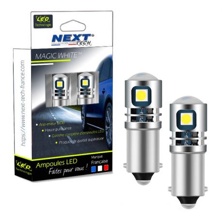 Lot De 2 Ampoules LED BA9S Pour Voiture - 2 Couleurs, 12-24V, CANBUS, 3W