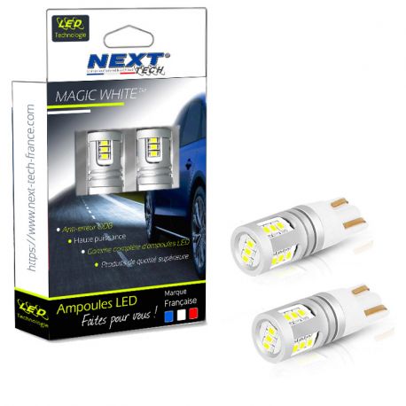 lot de 2 ampoules LED auto T10 W5W + télécommande multifonctions