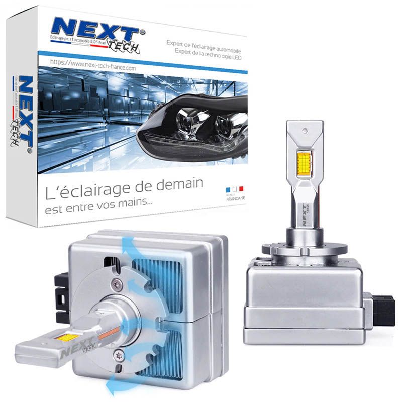 Lupuauto Ampoules LED D1S 40000LM 6500K - Remplacement Xénon HID Plug & Play 2 Pièces