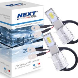 Ampoule LED moto ventilée H4 75W blanc - Next-Tech®