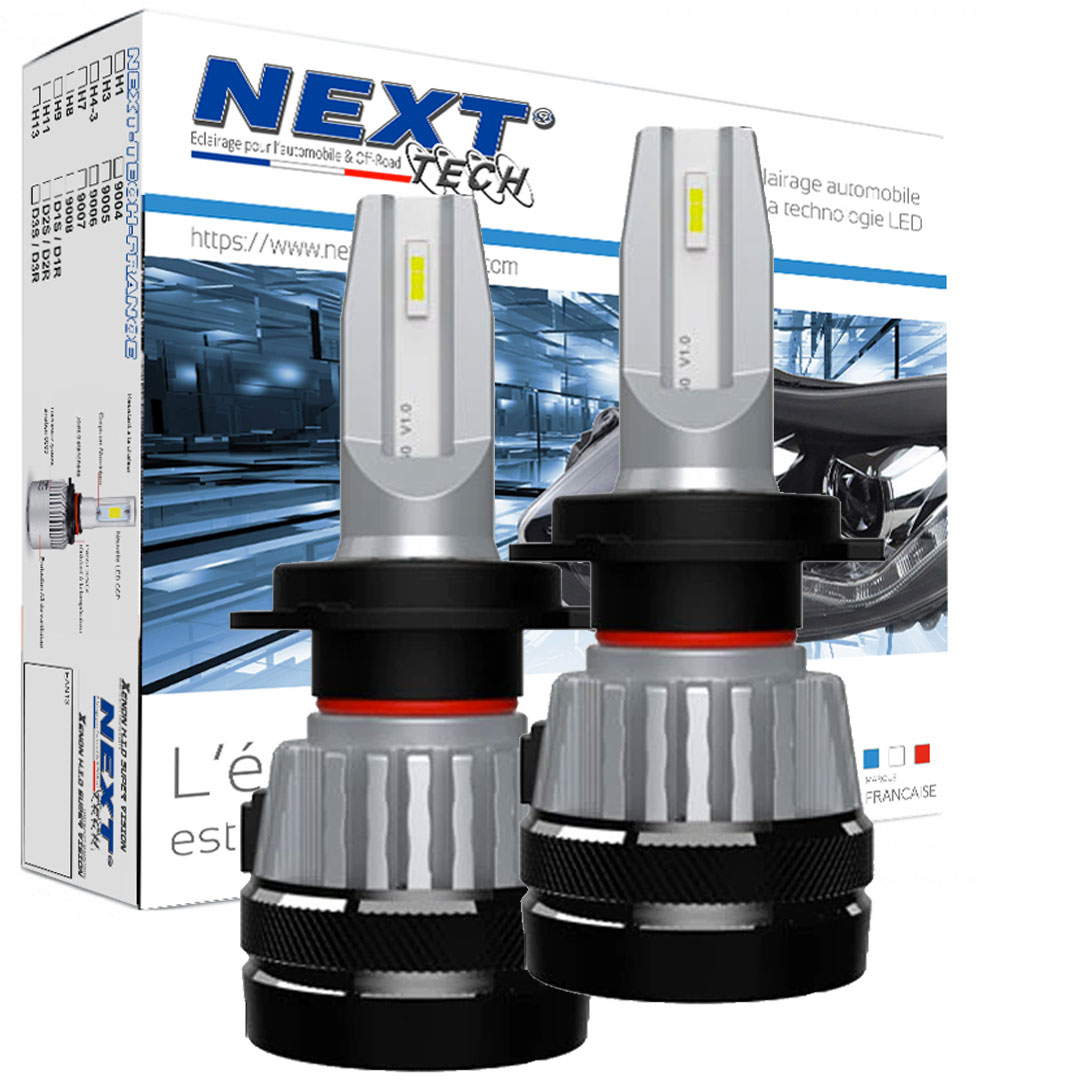 Ampoules LED HB3 9005 - 24000LM, 6500K Blanc - Pour Feux De Route/Croisement/Antibrouillard - Pack De 2 - Anti-Erreur Canbus