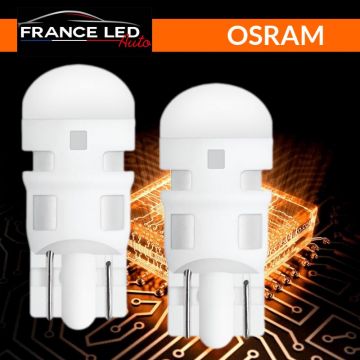 2 Ampoules veilleuses à led effet blanc anti-erreur OBD W5W t10