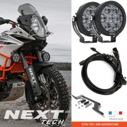 Kit phares LED XP7 forte puissance pour moto KTM Trail Adventure