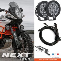 Support Universel Pour Feux Antibrouillard LED Moto - Compatible BMW R 1200/1250 GS Adventure (2014-2022), En Alliage D'aluminium Noir