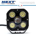 Feux LED carré pour moto 12V-36V 50W haut de gamme double faisceaux 5D