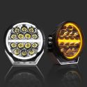 Phare LED 12v 24v avec feu de jour orange et blanc pour 4x4 et camion