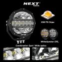 Phare LED avec feux de position blanc et orange pour camion et 4x4