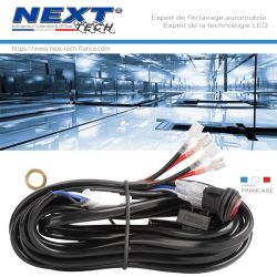 Faisceau de câble double pour 2 feux LED ou 2 Barres LED